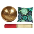 thumbnail image 2 of IBA Indianbeautifulart Tibetan Singing Bowl Musical Instrument For Meditation W/ Stick & Cushion Handcrafted In Nepal Bowl For Relaxation, Yoga & Spiritual Healing, 2 of 7