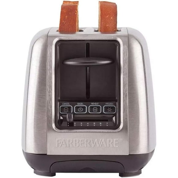 Tostador Farberware El éctrico Pan de 900 W hecho en Acero inoxidable ,2 Rebanadas