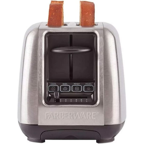 Tostador Farberware El éctrico Pan de 900 W hecho en Acero inoxidable ,2 Rebanadas
