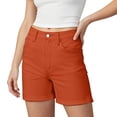 thumbnail image 2 of Kinrui Petite Womens Shorts Lightweight Stretch Straigh Leg Summer Shorts with Pocket S-2XL, 2 of 6