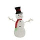 Northlight 48" Blanc Éclairé Bonhomme de Neige 3D avec Chapeau Haut Décor Extérieur de Noël – image 1 sur 3