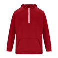 thumbnail image 4 of Dwelliawo Red Sweatshirts for Men Essentials Casual Fleece Hoodie with Pocket Long Sleeve Crewneck Sweatshirt Lightweight Hoodies Pullover XL, 4 of 4