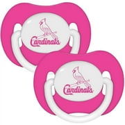 MLB St. Louis Cardinals 2 Pack Pink Pacifiers-Saint 009444