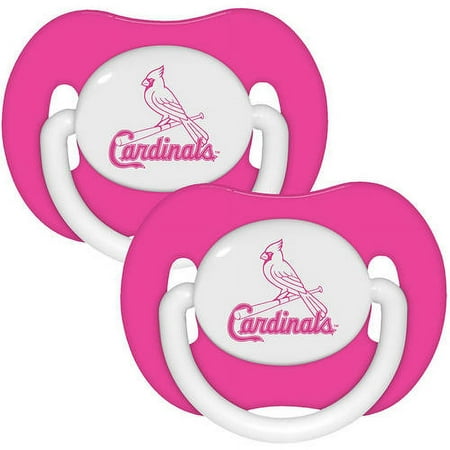 MLB St. Louis Cardinals 2 Pack Pink Pacifiers-Saint 009444