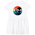 thumbnail image 3 of Inktastic Retro Alien Girls Toddler Dress, 3 of 5