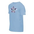 thumbnail image 2 of Men's New Era Light Blue San Diego Padres 2025 MLB All-Star Game Workout T-Shirt, 2 of 7