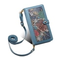 thumbnail image 3 of ESEBLE Leather For iPhone 15 Pro Max Case【RFID Blocking】with Multi-Card Holder Zipper Bills Slot, Soft PU Leather Magnetic Detachable Lanyard Shoulder Strap And Wristlet Wallet Case,Blue, 3 of 13