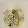 thumbnail image 2 of Gems Jewels 3.10 Ctw Round Cut White Diamond Wedding Anniversary His & Her Wedding Ring Trio Set Band Ring 14K Yellow Gold Plated 925 Sterling Silver 925 Sterling Silver -7.5, 2 of 2