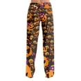 thumbnail image 5 of LHVUOA Womens Halloween Comfy Pajama Pants Fashion Halloween Printed Sleepwear Pant Casual Elastic Waist Pajama Pants, 5 of 7