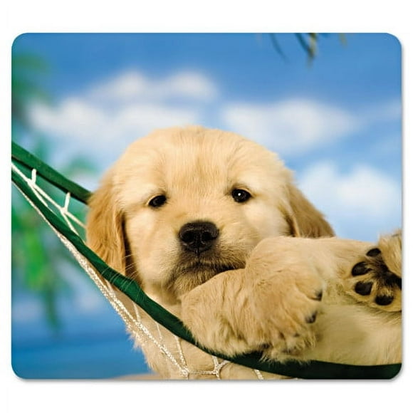 Fellowes Recycled Mouse Pad, 9 x 8, Puppy in Hammock Design, Each
