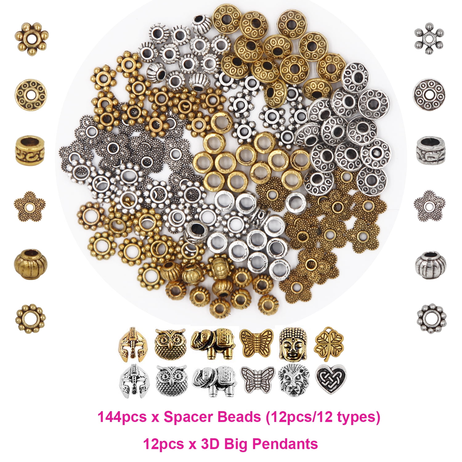 EuTengHao 810Pcs Color Lava Rock Beads Stone Chakra Beads Spacer Beads Kit with Volcanic Gemstone Crystal String for Diffuser Essential Oils Yoga Bracelets DIY Jewelry Making Supplies (4mm 6mm 8mm)