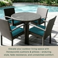 thumbnail image 5 of Textured Solid Teal Premium Dining Seat Cushion (2-Pack), 5 of 8
