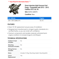 thumbnail image 2 of Direct Injection High Pressure Fuel Pump - Compatible with 2013 - 2015 Cadillac ATS 3.6L V6 2014, 2 of 2