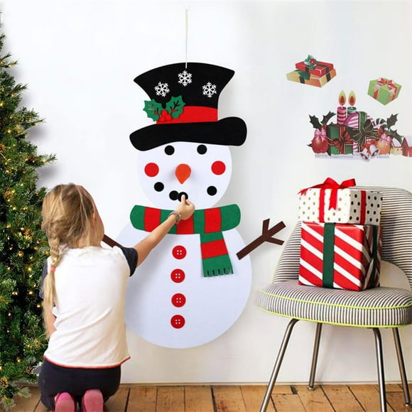 PENGXIANG Christmas Ornaments Hanging Gifts Decor Wall Kit DIY Snowman Kid for Home Decor