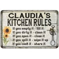 thumbnail image 1 of Claudia's Kitchen Rules Chic Sign Vintage Decor 8x12 Metal Sign 108120032237, 1 of 1