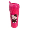 thumbnail image 2 of Termo de Acrílico con gliter color fucsia Hello Kitty, mide 23 cm de alto por 10 cm de ancho de 710 mililitros, 2 of 3