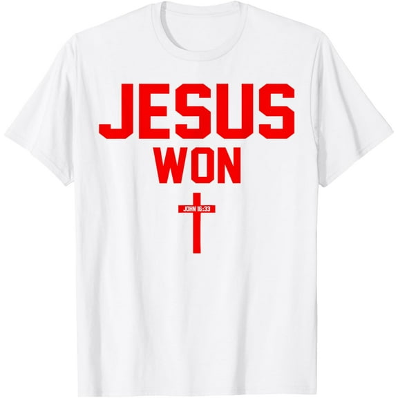 Jesus Won Ohio Pride Vintage Christian Jesus Won T-ShirtMen's and women's pure cotton short-sleeved shirts