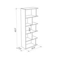 thumbnail image 7 of Ada Home Decor Furniture Multiple Tier Open Shelf Burgundy Bayside Modern Bookcase, 7 of 7