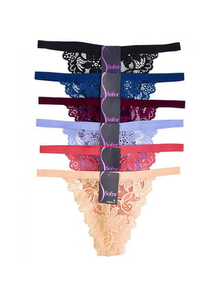 6 Packs of MAMIA Women's Ladies Lace Front Polyester Underwear Bikiny  Panties - Style#3