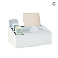thumbnail image 4 of Joernso Household Desktop Faux Leather Remote Control Phone Tissue Paper Storage Box, 4 of 8