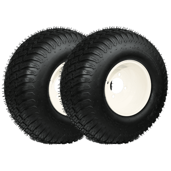 18x9.50-8 Lawn Tires with Rim Set of 2, 18x9.5x8 Tubeless Tire and 4 Lug Wheel, 2.83" Central Hole, 4PR, 1000 lbs for Rear Riding Lawnmower Garden Tractor