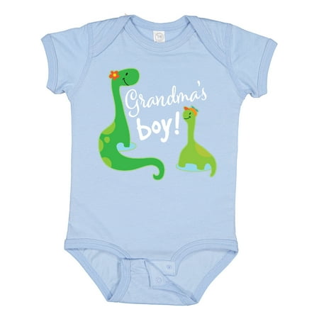 

Inktastic Grandmas Boy Grandson Dinosaur Gift Baby Boy Bodysuit