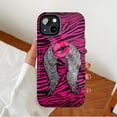 thumbnail image 2 of Edgy Zebra Print Wings Lips Phone Case for Trendy Girls & Party Lovers, Sparkling Rhinestone & Durable Design, Compatible with iPhone 11/12/13/14/15/16 (Pro Max/Plus), 2 of 9