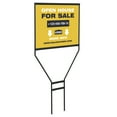 thumbnail image 2 of M&T Displays H Frame Real Estate Yard Sign Post, 24x18 Inch Display Size Banjo Esquire Style 44" Tall Black Metal 0.32" Rod Frame Construction Pointed Legs (3 Pack), 2 of 7