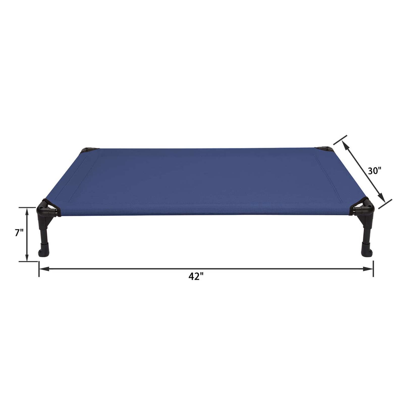 Veehoo Cooling Elevated Dog Bed, Portable Raised Pet Cot with Washable Mesh, Large, Blue