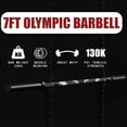 thumbnail image 5 of 7ft Olympic Barbell 20KG Bar,1000lbs Capacity 2 Inch 45LB Barbell for Weightlifting,Olympic Bar for Squats, Deadlifts, Presses, Rows,Curls,Olympic Weight Bars for lifting，Camo, 5 of 7