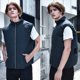 thumbnail image 5 of Ropa de aire acondicionado para hombre, chaleco de refrigeración con ventilador, carga USB, abrigo de Color sólido para exteriores, talla grande, verano, 2022, 5 of 5