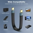thumbnail image 3 of LIANXUE Short USB4 Cable 5inch Flat Flexible Type C Supports 40Gbps Data Transfer Cable, 3 of 10