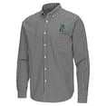 thumbnail image 2 of Men's Antigua Black Seattle Mariners Ellis Woven Tri-Blend Button-Down Shirt, 2 of 3