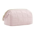 thumbnail image 1 of lionlar Sac Cosmétique Matelassé Sacs à Main Sac de Maquillage en Coton pour Usage Quotidien Randonnée Camping Rose, 1 of 9