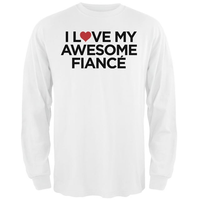 J'adore Ma Fabuleuse Fiancée T-Shirt Blanc à Manches Longues pour Adulte