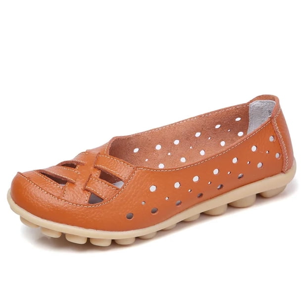 XIHAHA, temporada de verano para mujer, zapatos antideslizantes con parte inferior de tendón de ternera transpirable, zapatillas con agujeros informales, sandalias de mujer de talla grande