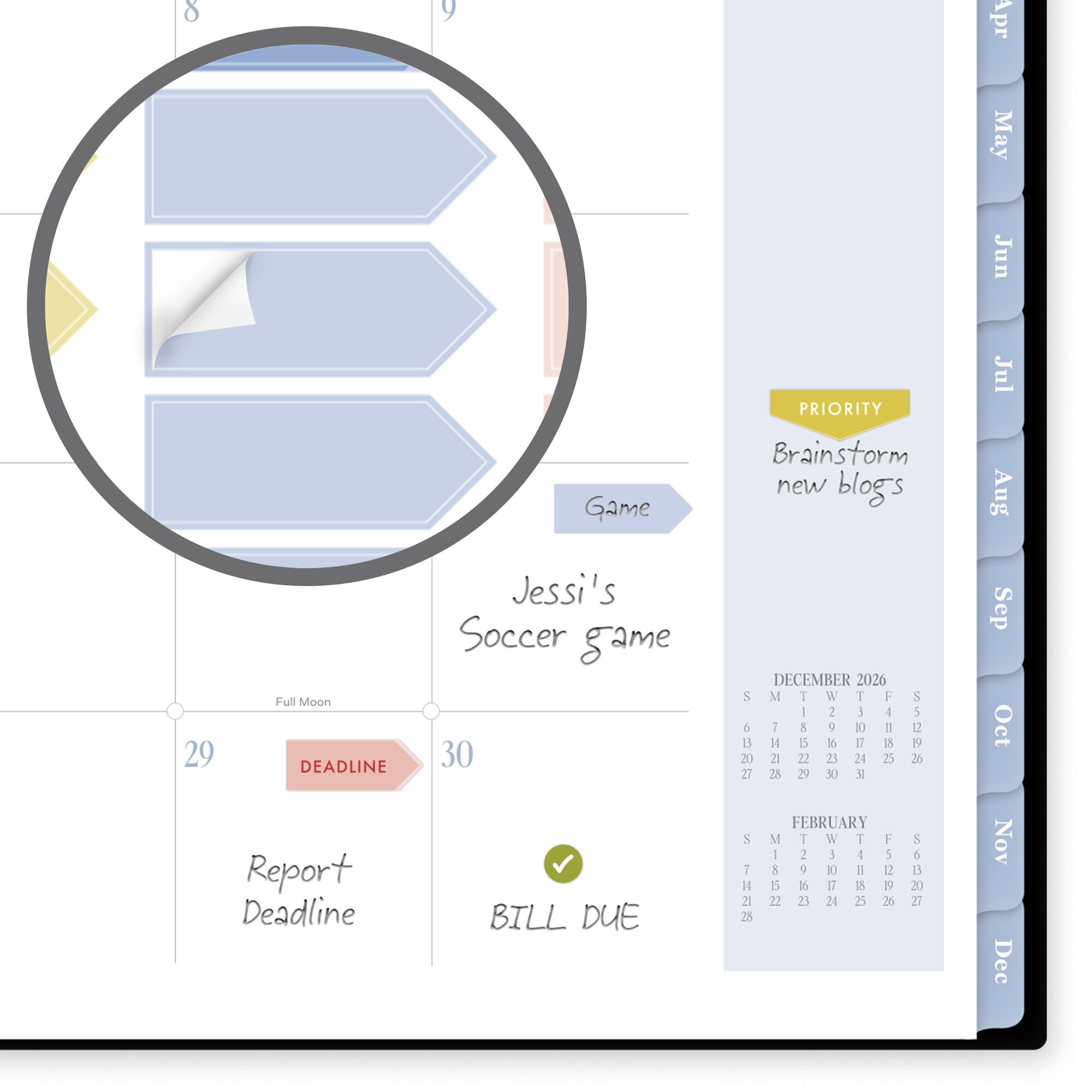 Cherrywood Lane for Mead Cambridge 2027 Weekly Monthly Planner Black Botanicals