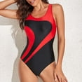 thumbnail image 2 of XIYON Women's One Piece Swimsuit Women Retro Color Block Bathing Suit Racerback Swimsuits Swimwear Swim Suits 2026, 2 of 5