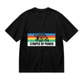 thumbnail image 2 of Black T Shirts for Men, Tiger Head,Color Stripes,Stripes Of Power,Graphic Mens Graphic Tees, 25060597,S, 2 of 8