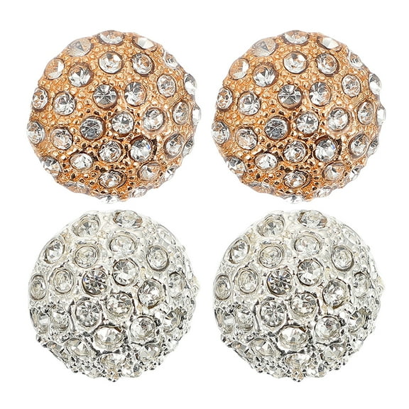 4 Pcs Rhinestone Buttons for Needlework, Sweater, Brooch, Jacket Decoration, Craft Embellishments, Sewing Accessories