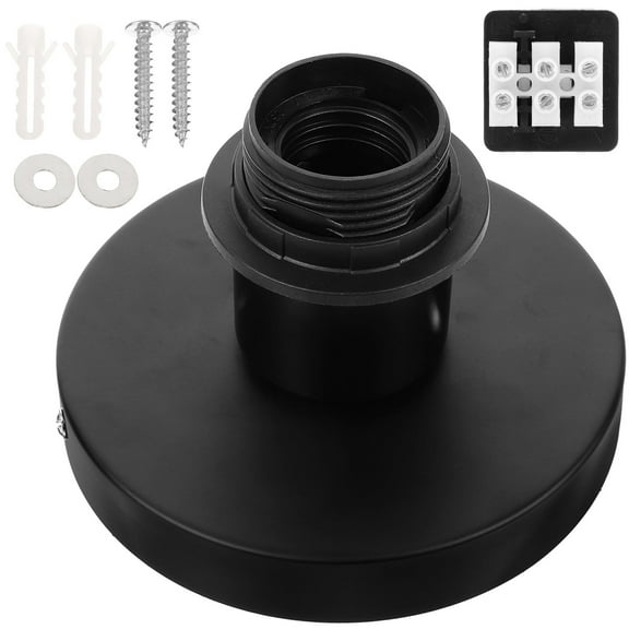 TAILTOSS Metal Light Socket 1Set Black E27 Bulb Socket Fixture Suitable for Diy Enthusiasts and Lighting Projects