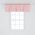 thumbnail image 2 of Ambesonne Pink Polka Dots Window Valance, Heart Speckles Love, 42" x 18", Eggshell and Rose, 2 of 3