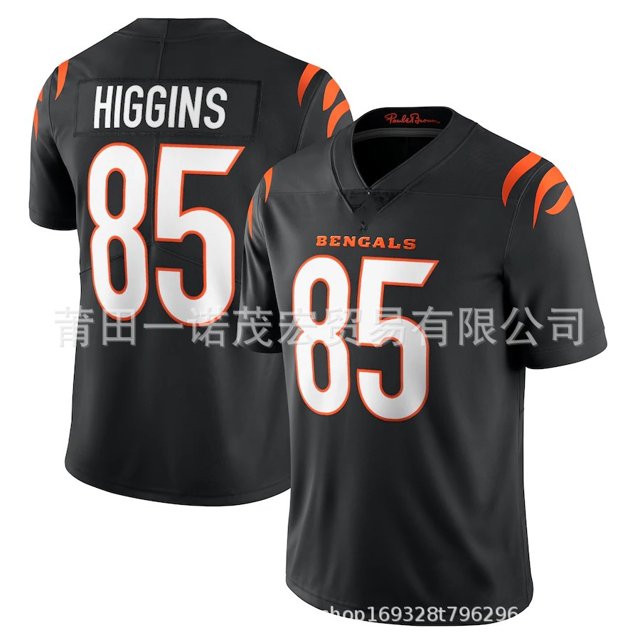 Bengals Football Jersey Embroidered Rugby Uniform 1#Chase 9#Burrow 85# Replica Player Name Jersey