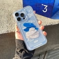 thumbnail image 2 of Funda de teléfono con pintura al óleo INS, nubes, cielo azul, para iPhone 13, 12, 11 Pro Max, X, XR, XS Max, 14 Plus, Graffiti, transparente, suave, a prueba de golpes, 2 of 4