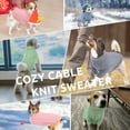 thumbnail image 5 of PayUSD Small Dog Pullover Sweater, Cold Weather Cable Knitwear, Classic Turtleneck Thick Warm Clothes for Chihuahua, Bulldog, Dachshund, Pug, Yorkie, 5 of 6