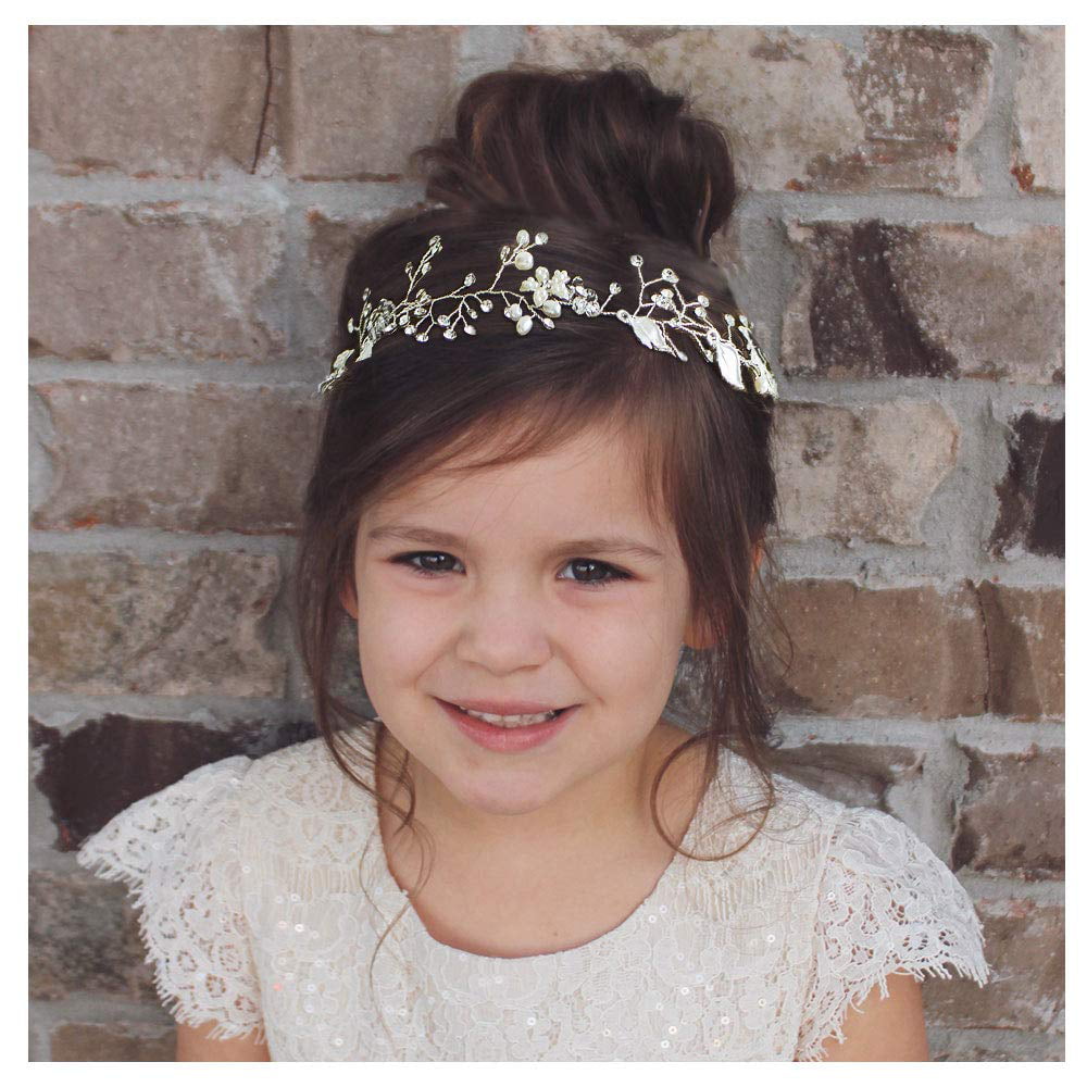 Flower Girl Headpiece Sliver Princess Wedding Headband -Baby Girls Flower  Pearl Hair Accessories for Birthday Party, Photography | Walmart Canada