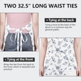 thumbnail image 6 of Pioneer Flower Floral Print Pattern Apron for Women and Men, Cotton Linen Waterproof with Pockets, Adjustable, 33x27 Inch for Kitchen, Gardening, BBQ, Salon, 6 of 6