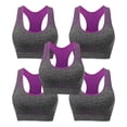 thumbnail image 1 of Timegard 5pc Racerback Bras for Women Sports Bras Low Impact Wireless High Support Breathable Workout Bras, 1 of 6