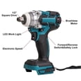 thumbnail image 3 of Brushless Impact Wrench Cordless Impact Wrench Wear Resistant Electric Wrench for Maintenance Carpentry, 3 of 4