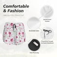 thumbnail image 6 of Lsque Lilies Flowers Printed Women's Running Shorts with Liner Pockets,Elastic Quick Dry Workout Athletic Gym Yoga Shorts,Womens High Waist Shorts-Large, 6 of 9